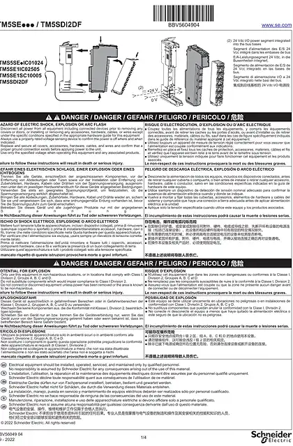 schneider施耐德TM5SE... _ TM5SDI2DF Counter Modules_ 说明书
